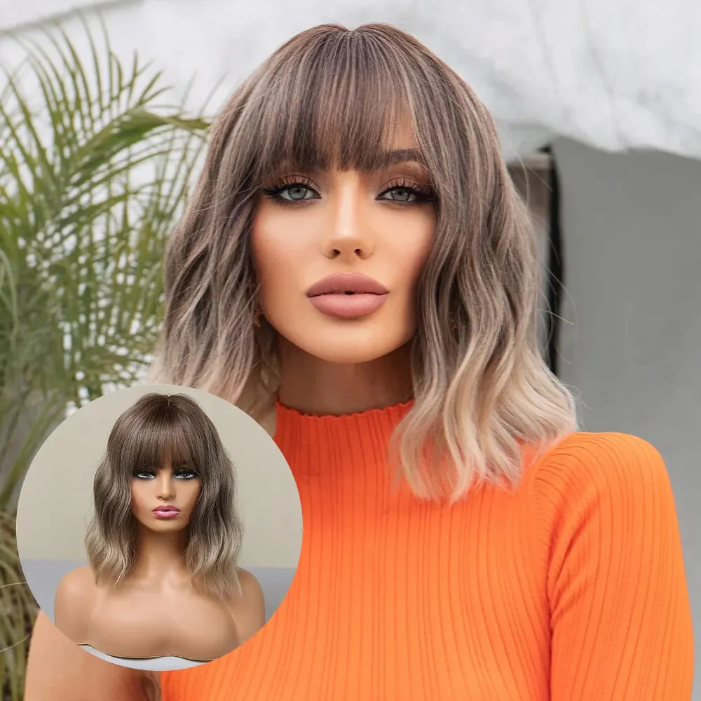 European And American Style Wig Short Gradient Curly Hair