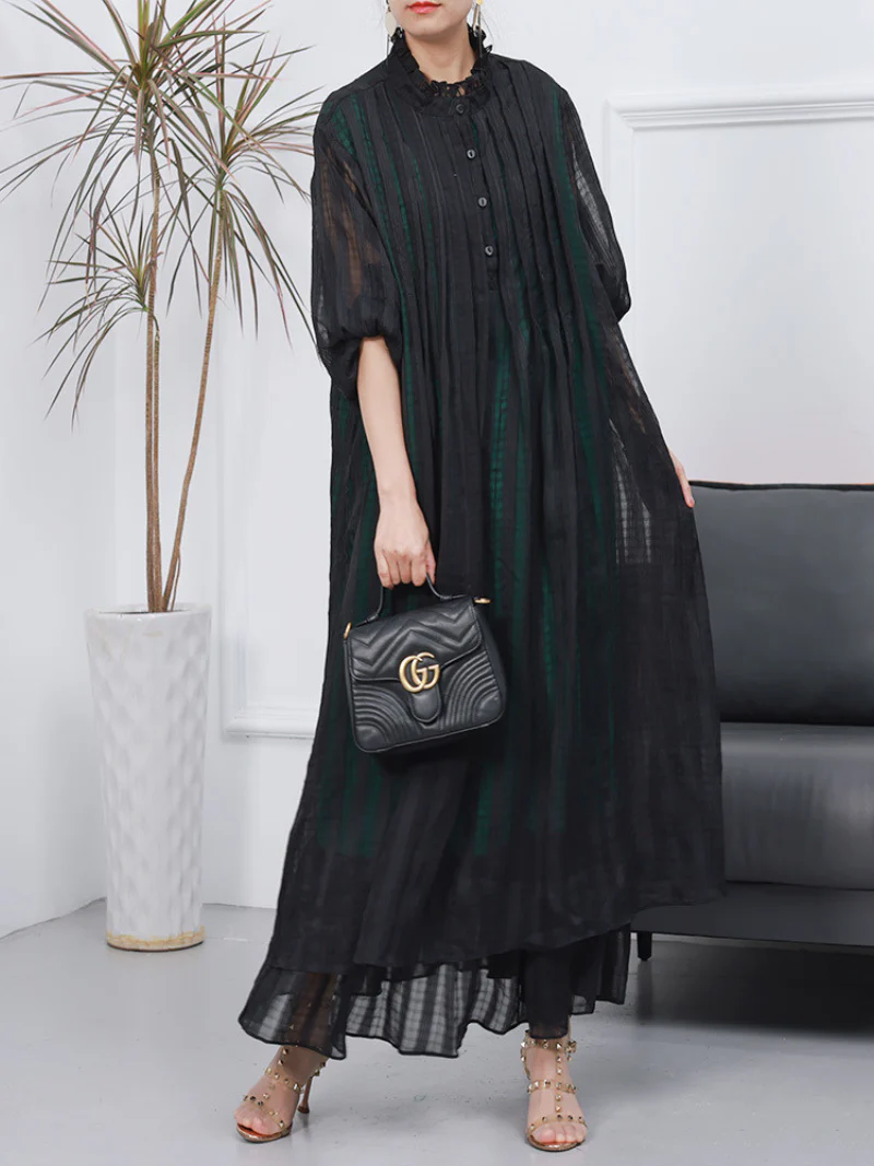 Women Stylish Long Sleeves Maxi Dress - Image 3