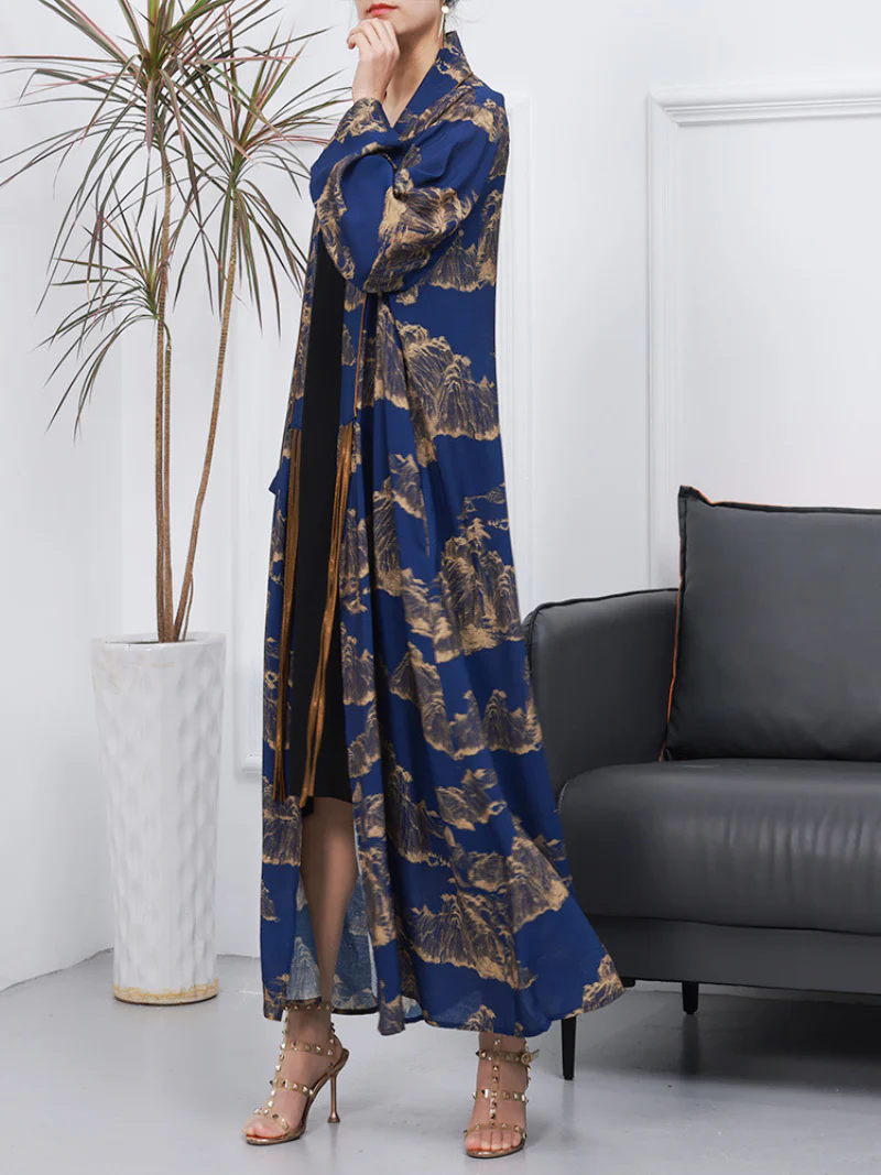 Spring Cardigan Long-sleeved A-Line Front And Open kimono - Image 6