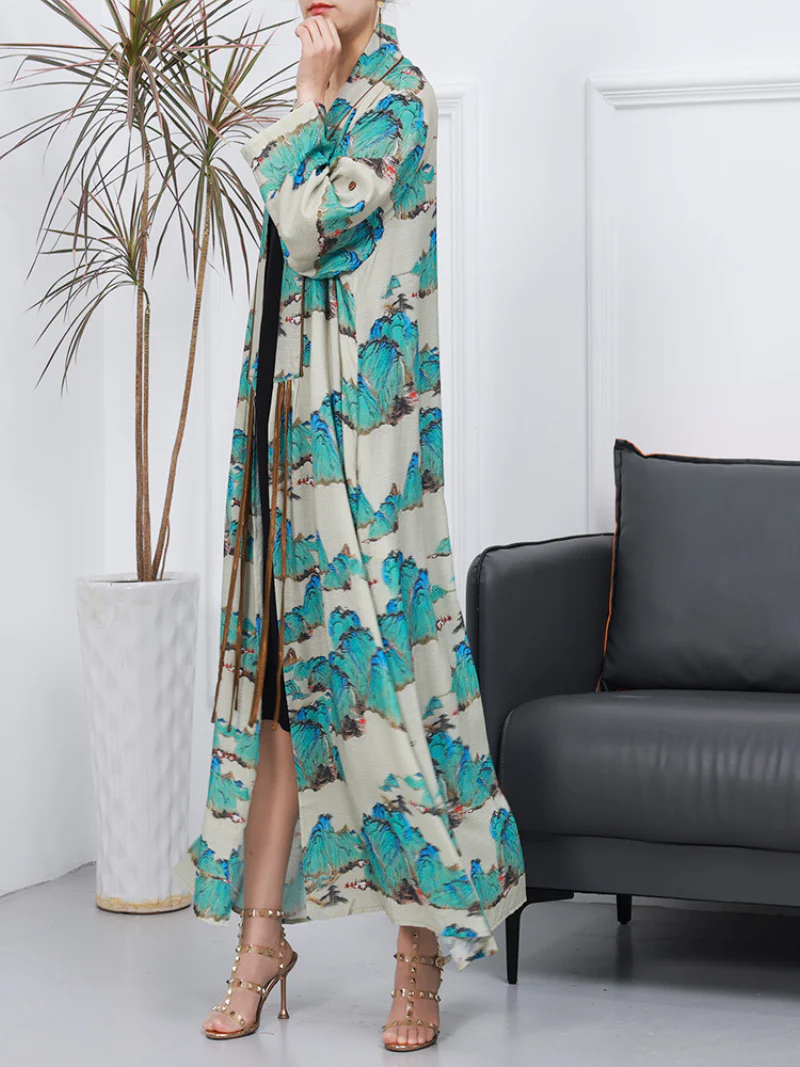 Spring Cardigan Long-sleeved A-Line Front And Open kimono - Image 7