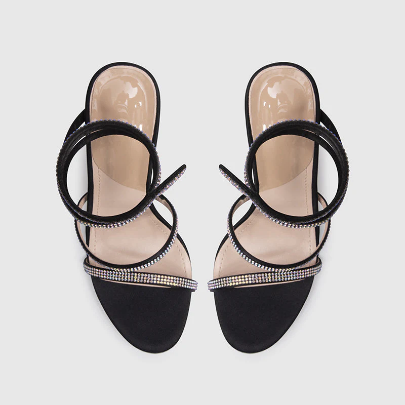 Evening Ankle Wrap High Heel Sandals - Image 5