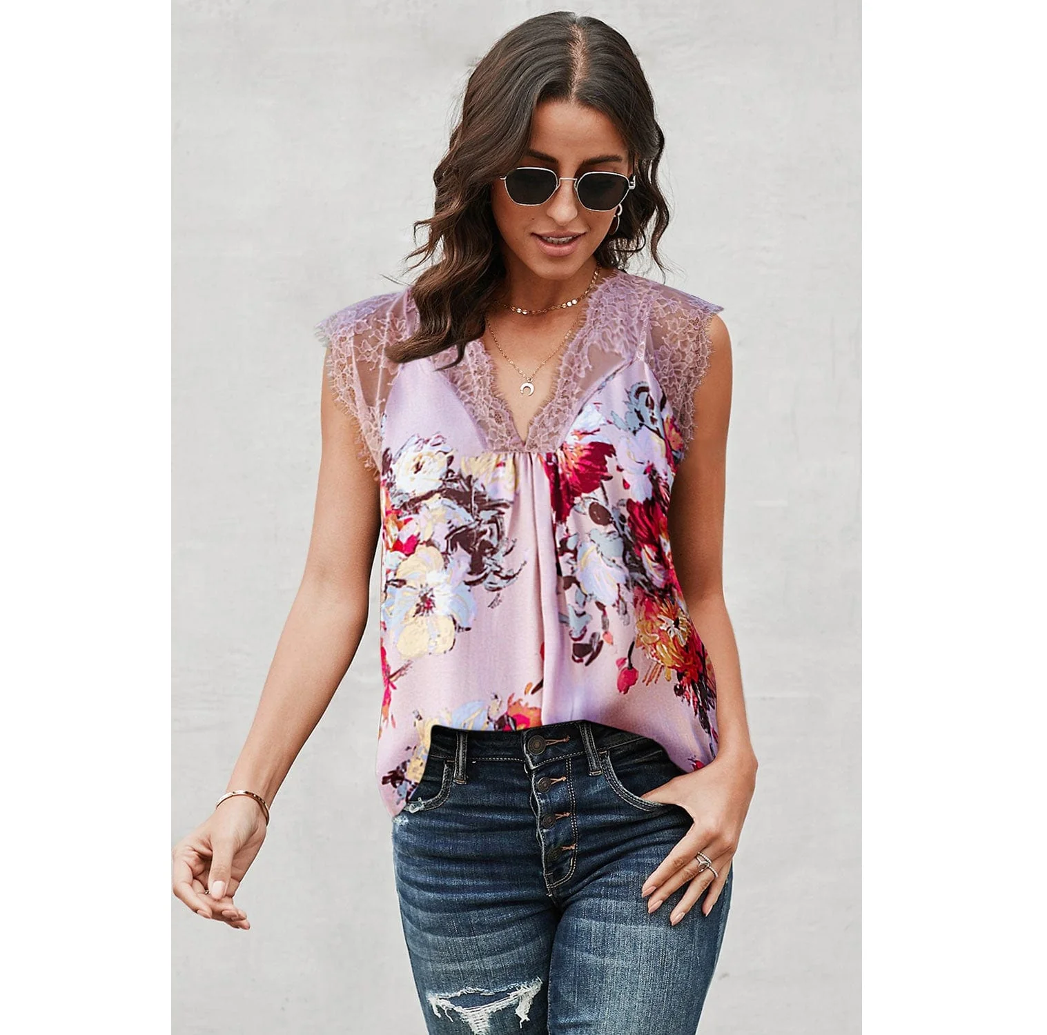 Eyelash Lace Trim Blouse - Image 10
