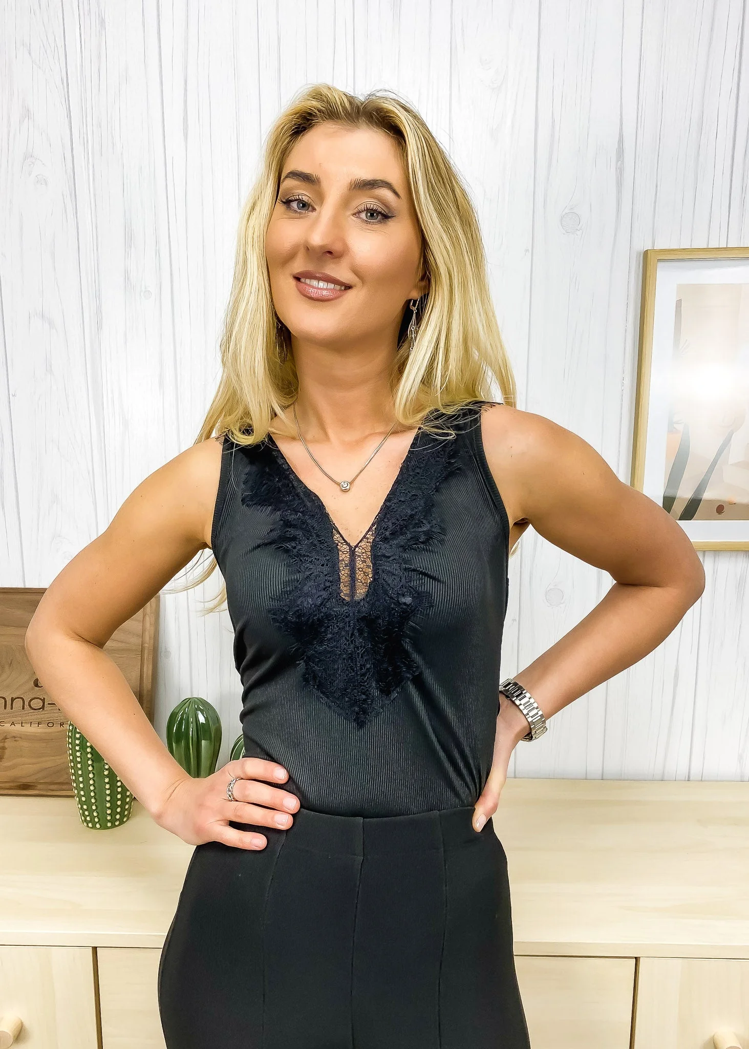 Eyelash Lace Trim Bodysuit - Image 5