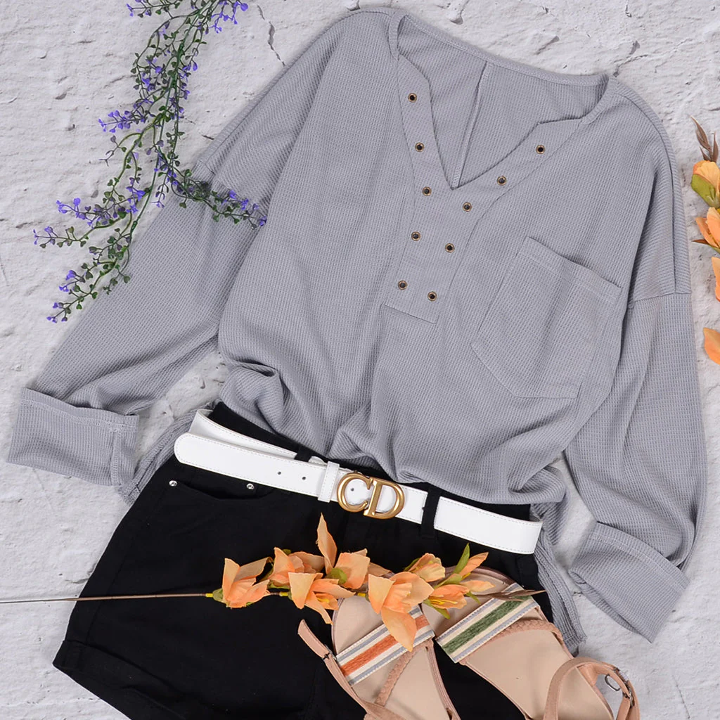 Eyelet Pocket Lounge Tunic - Image 2
