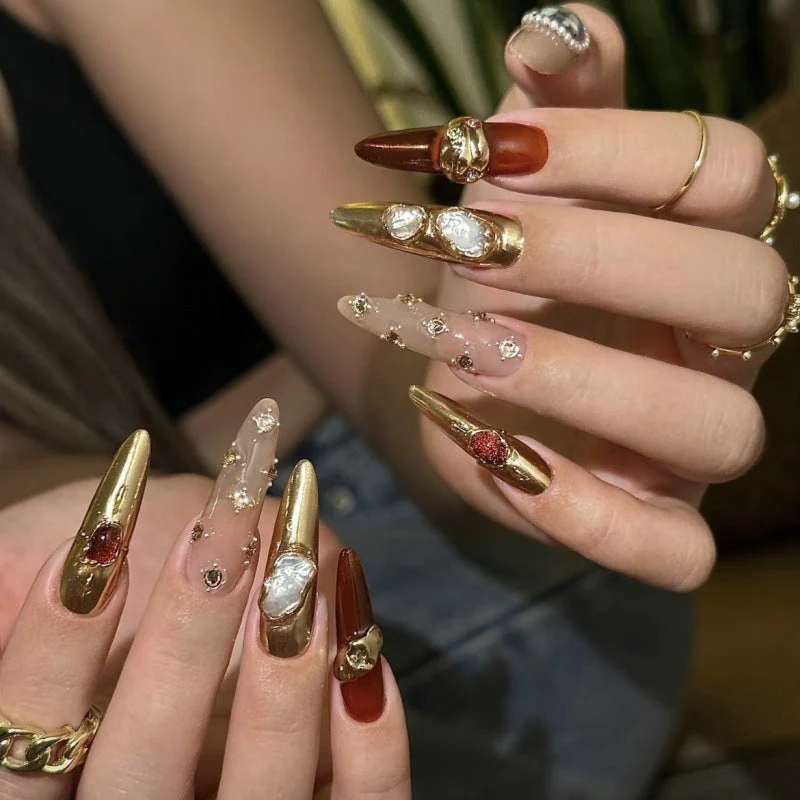 Fake Nails Gem Baroque Advanced Sense - Image 8
