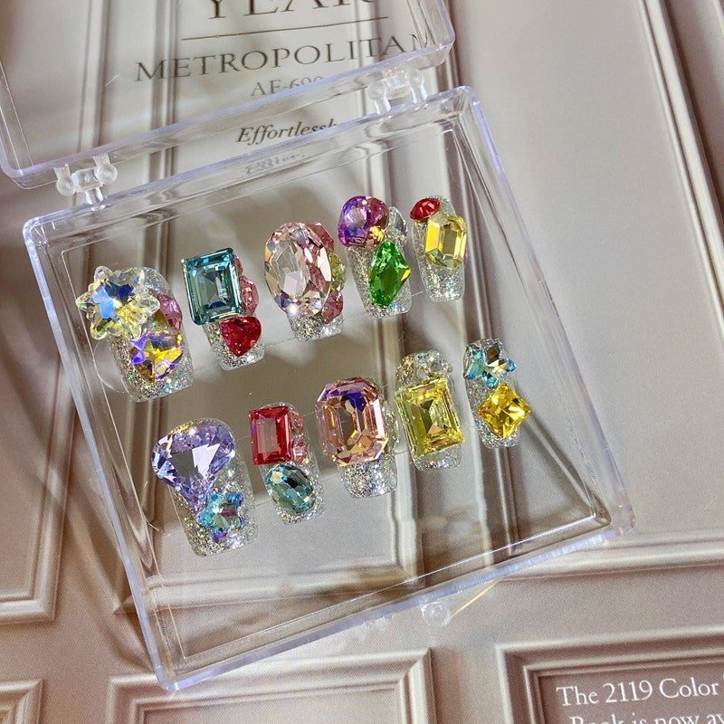 Family Portrait Gem Box Wear Nail Handmade Manicure - Image 2