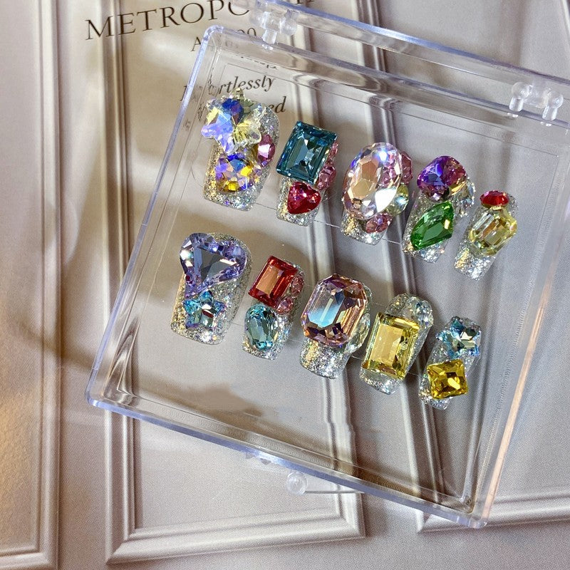 Family Portrait Gem Box Wear Nail Handmade Manicure - Image 6