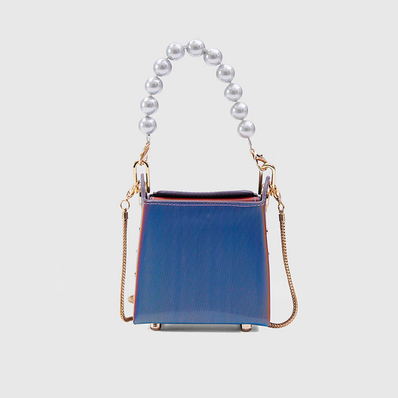 Pearl Chain Purple Bag