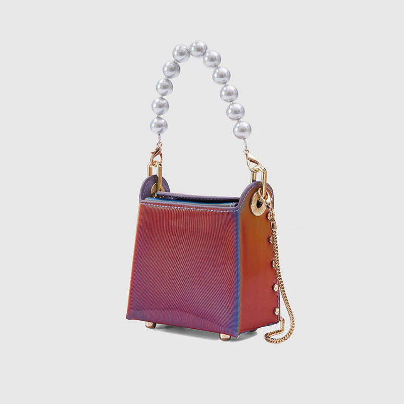 Pearl Chain Purple Bag - Image 2