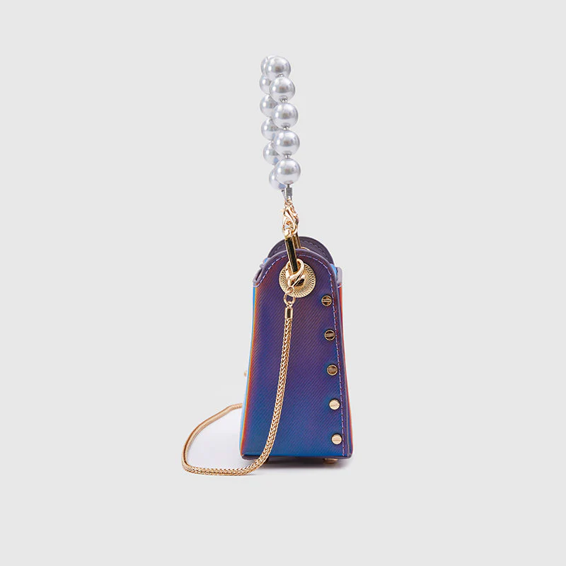 Pearl Chain Purple Bag - Image 3