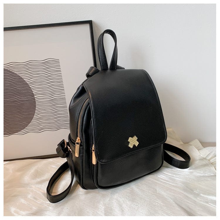 Faux Leather Flap Backpack - Image 4