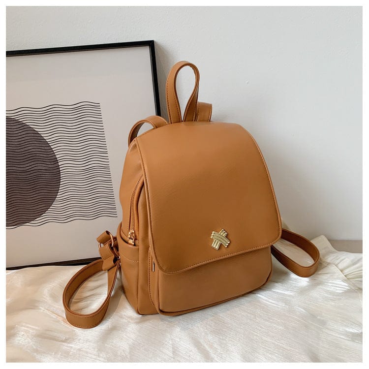 Faux Leather Flap Backpack - Image 7