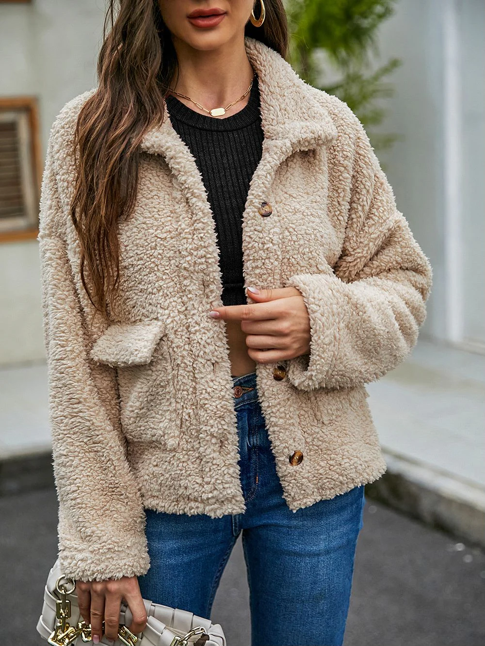 Faux Shearling Teddy Jacket - Image 3