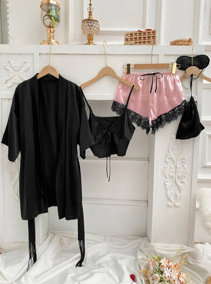 Feminine Tie Top Lounge Set - Image 10