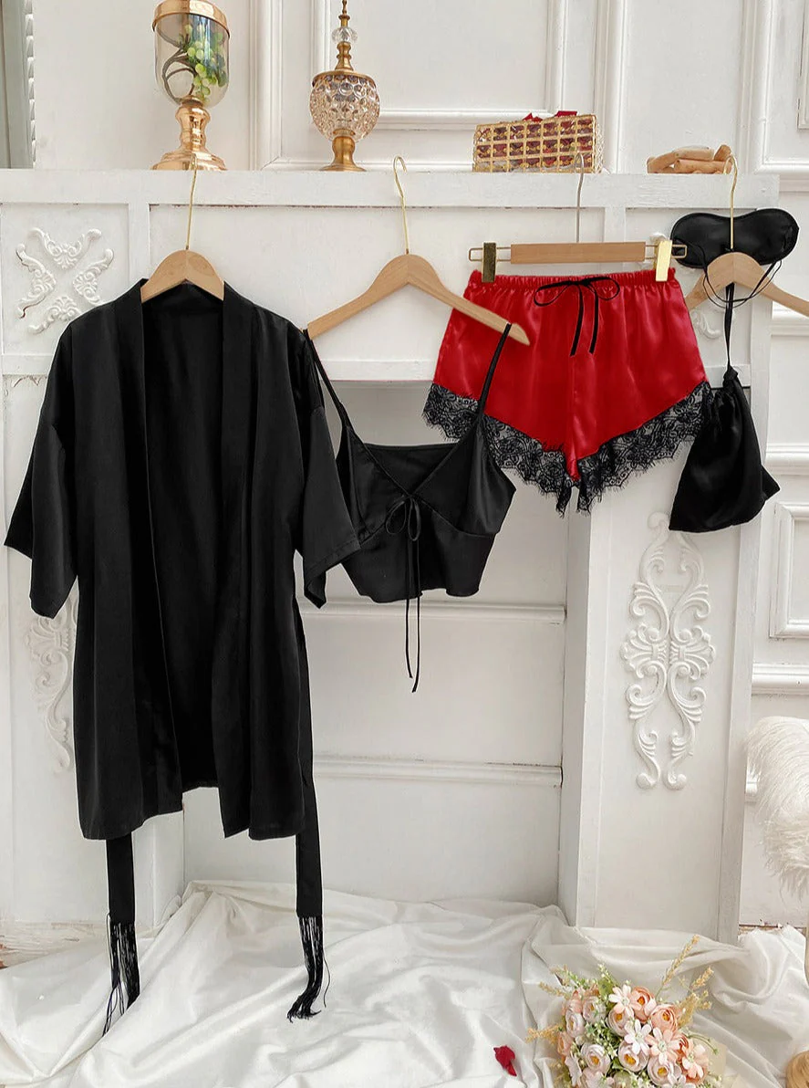 Feminine Tie Top Lounge Set - Image 15