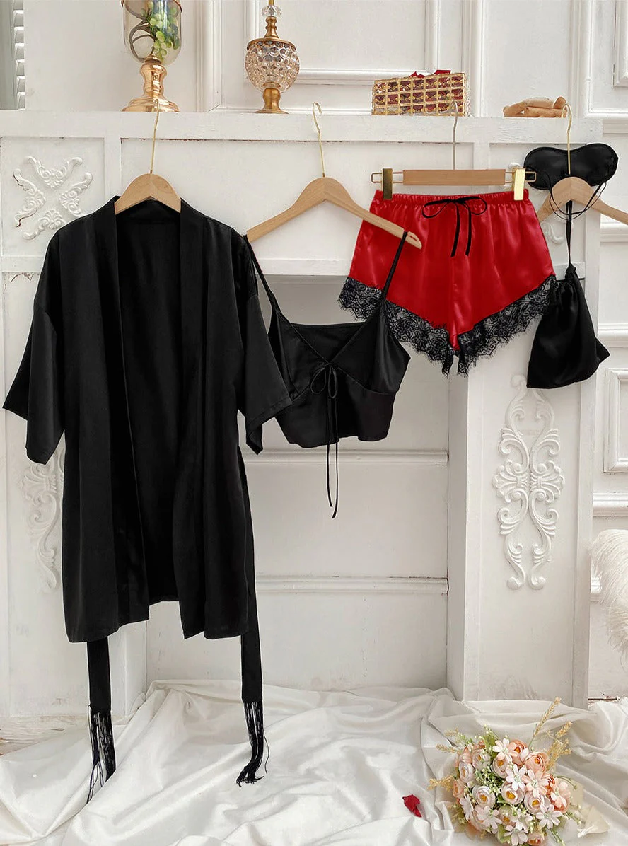 Feminine Tie Top Lounge Set - Image 16