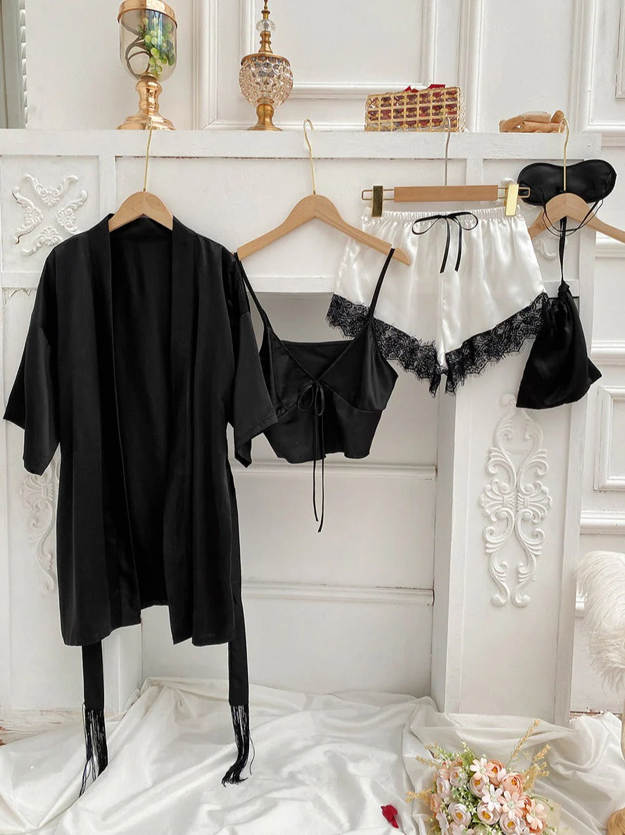 Feminine Tie Top Lounge Set - Image 19