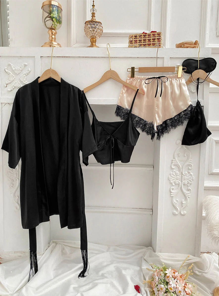 Feminine Tie Top Lounge Set - Image 2