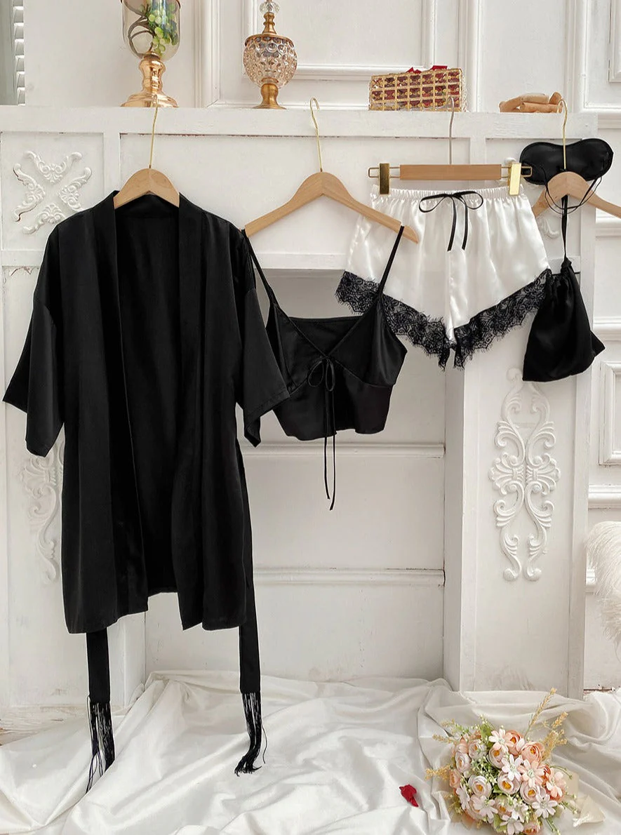 Feminine Tie Top Lounge Set - Image 20