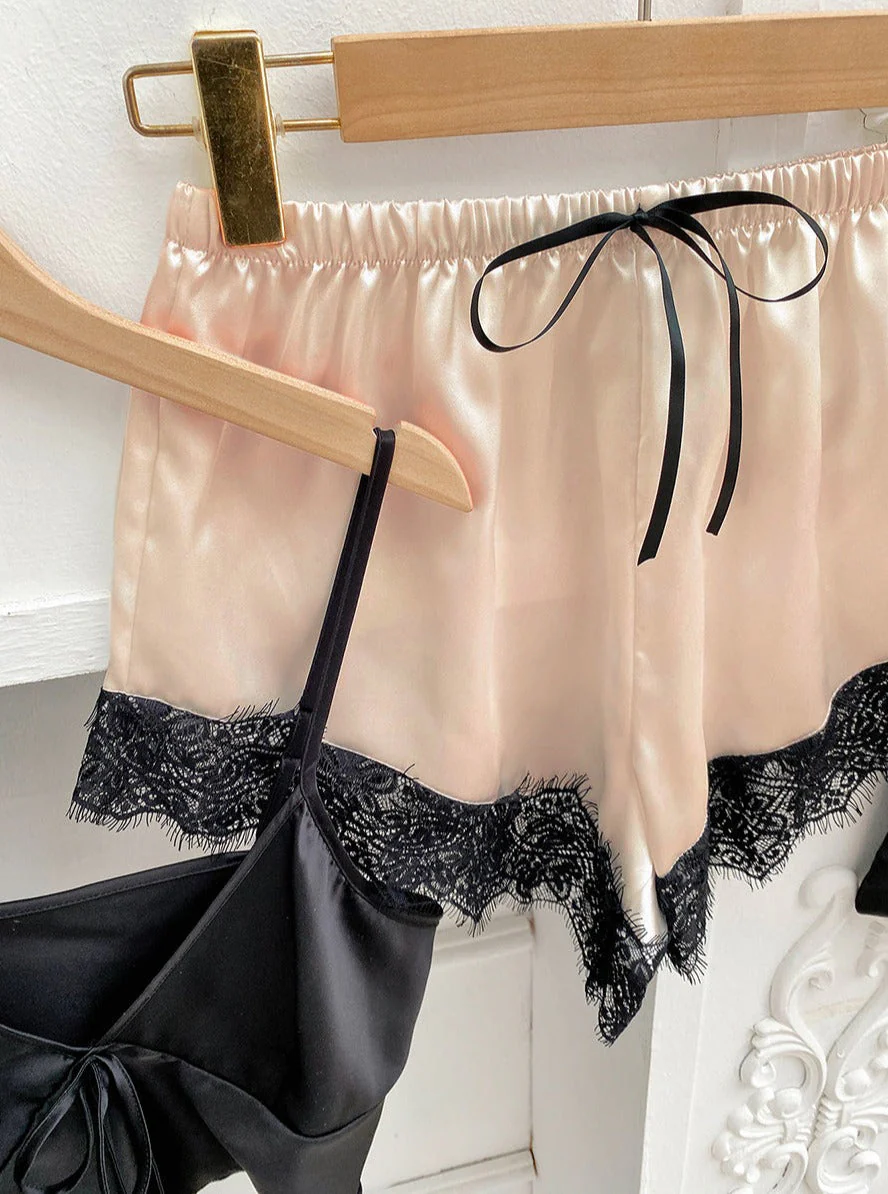 Feminine Tie Top Lounge Set - Image 4