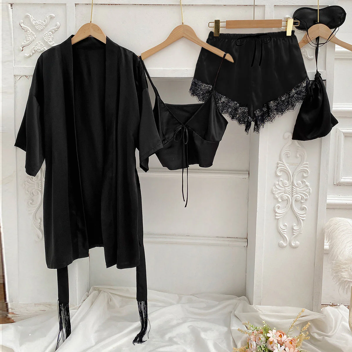 Feminine Tie Top Lounge Set - Image 5