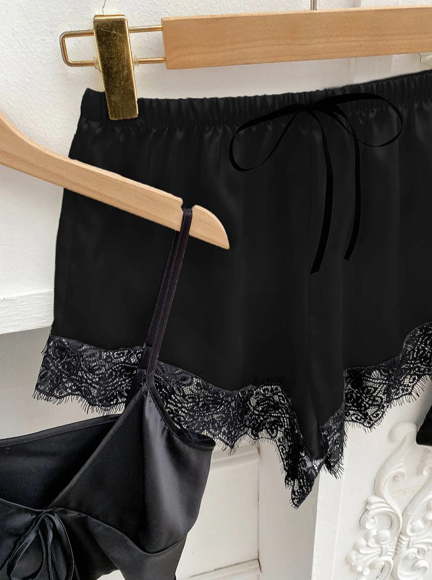 Feminine Tie Top Lounge Set - Image 8