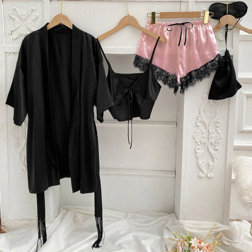 Feminine Tie Top Lounge Set - Image 9