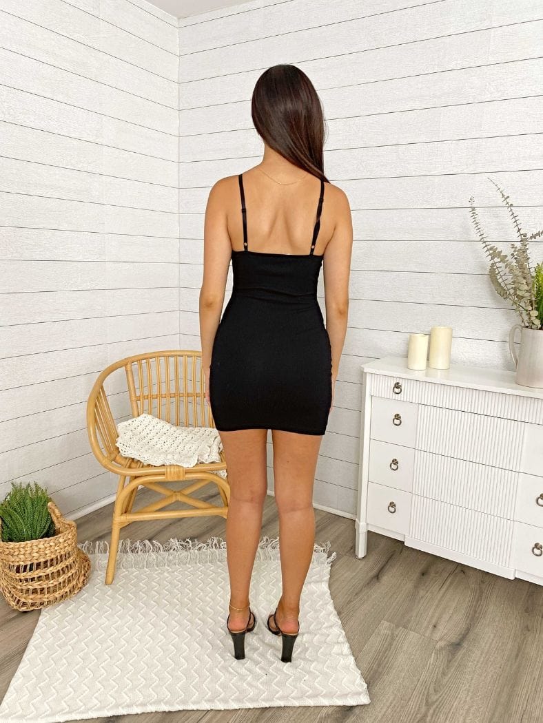 Fitted Lace Cup Lined Mini Dress - Image 2