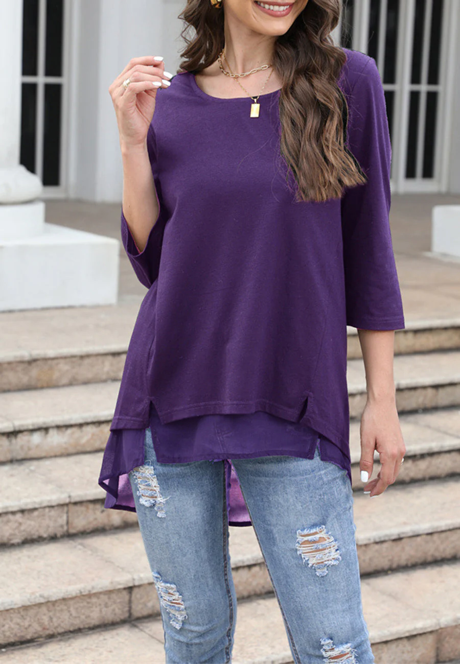 Flared Sleeve Double Hem Top - Image 15