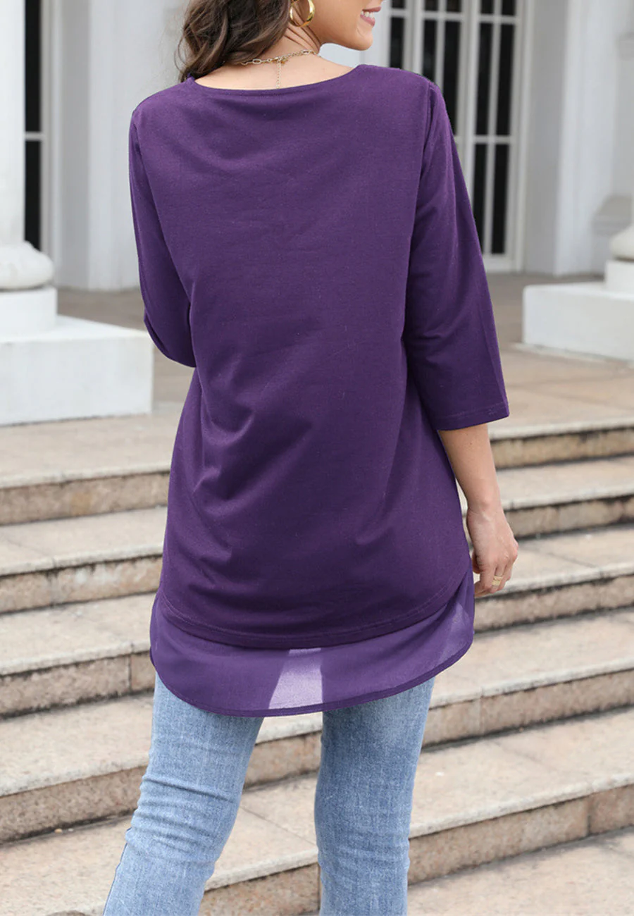 Flared Sleeve Double Hem Top - Image 16