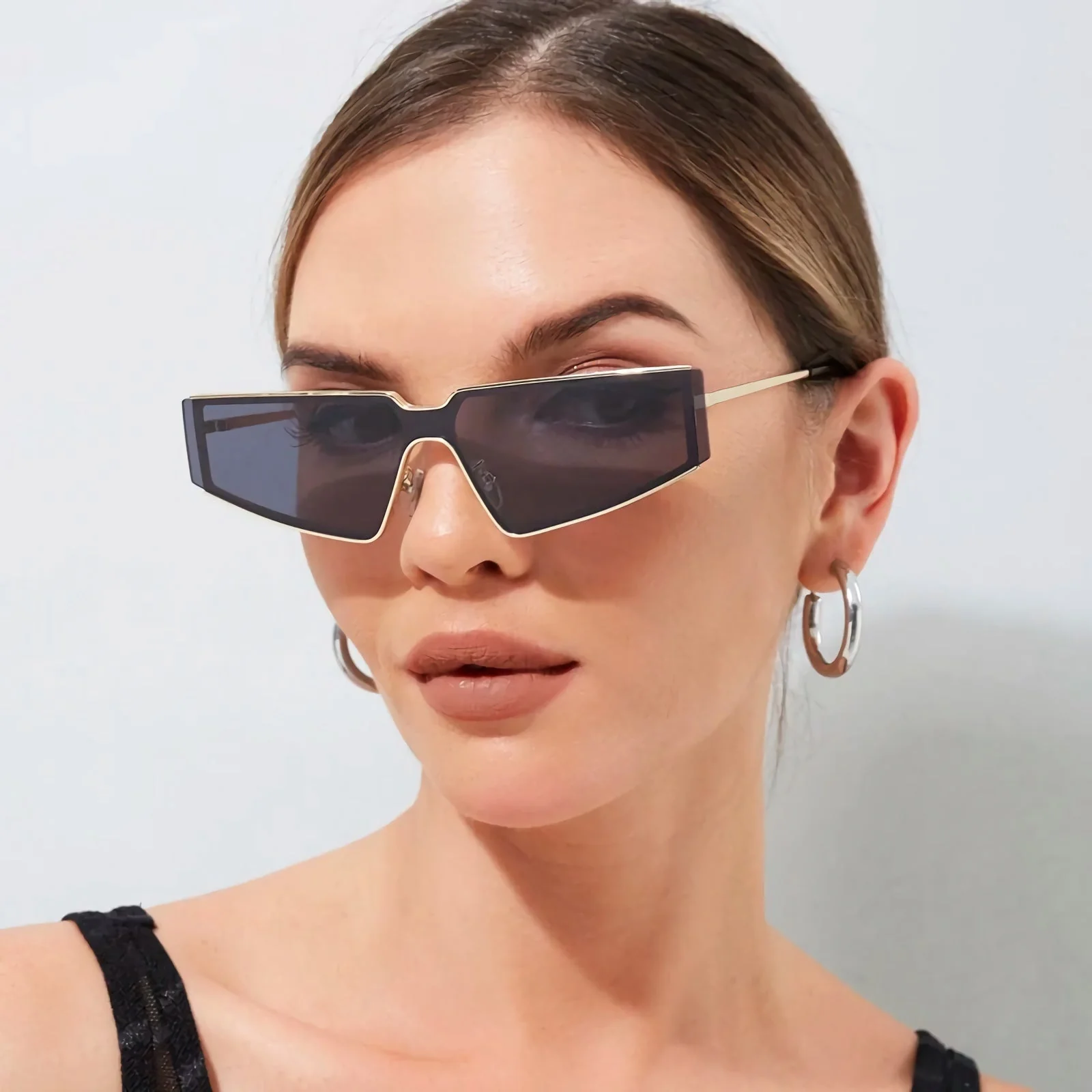 Flat Top Rectangle Sunglasses - Image 4