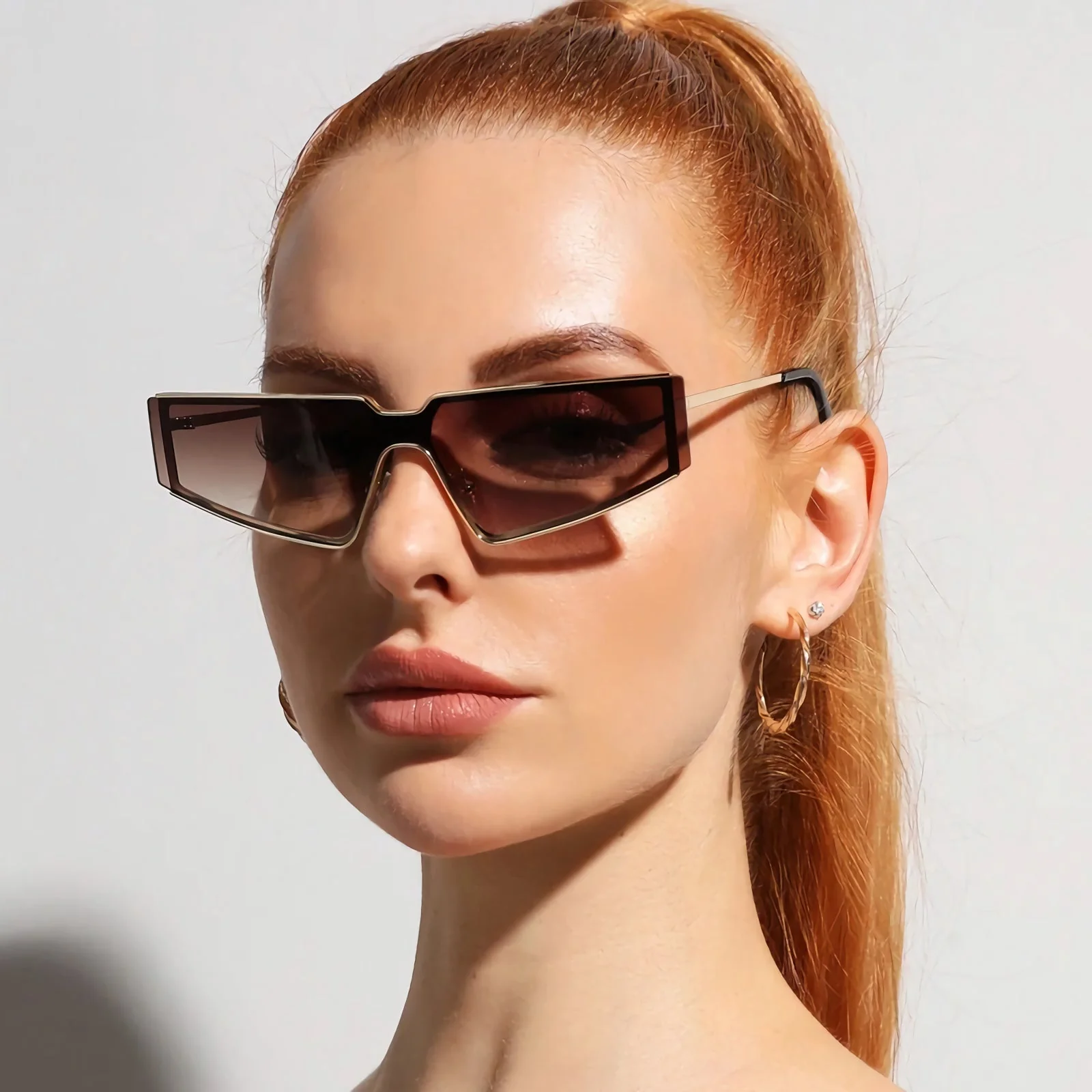Flat Top Rectangle Sunglasses - Image 5