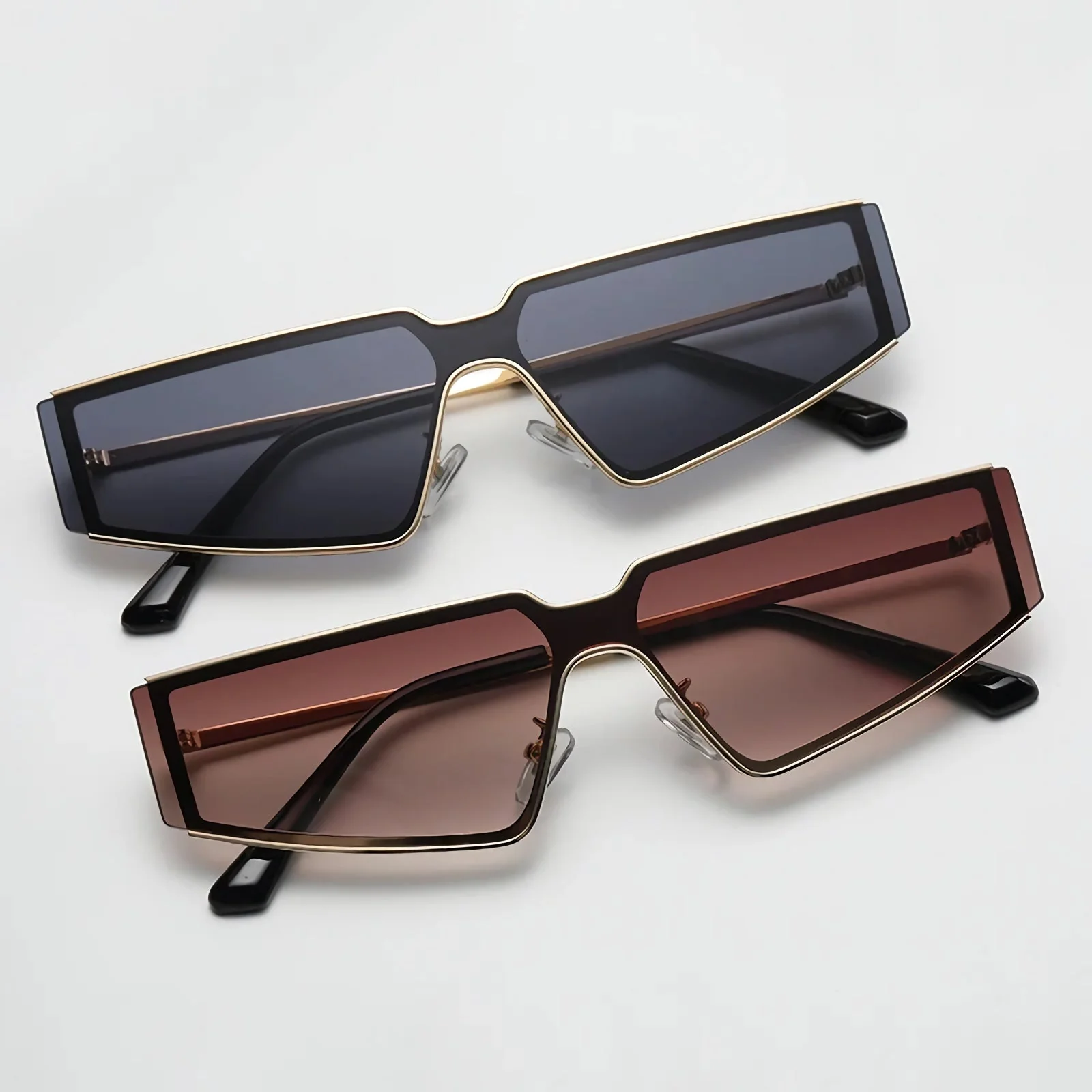 Flat Top Rectangle Sunglasses - Image 6