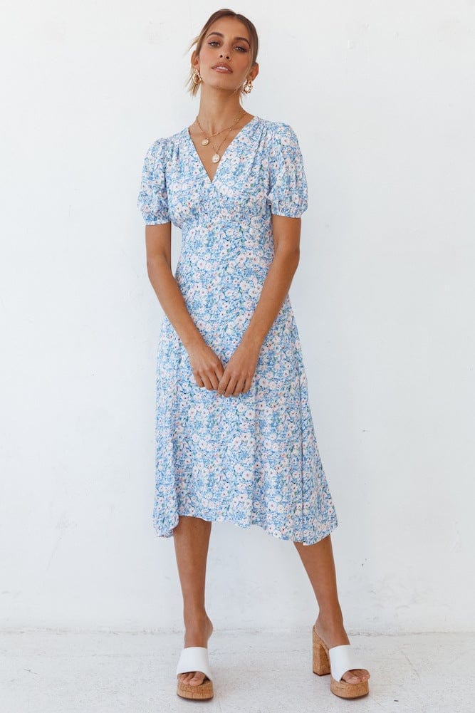 Floral Asymmetrical Hem Summer Dress - Image 5