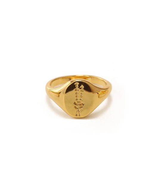 Floral Embossing Gold Ring - Image 6