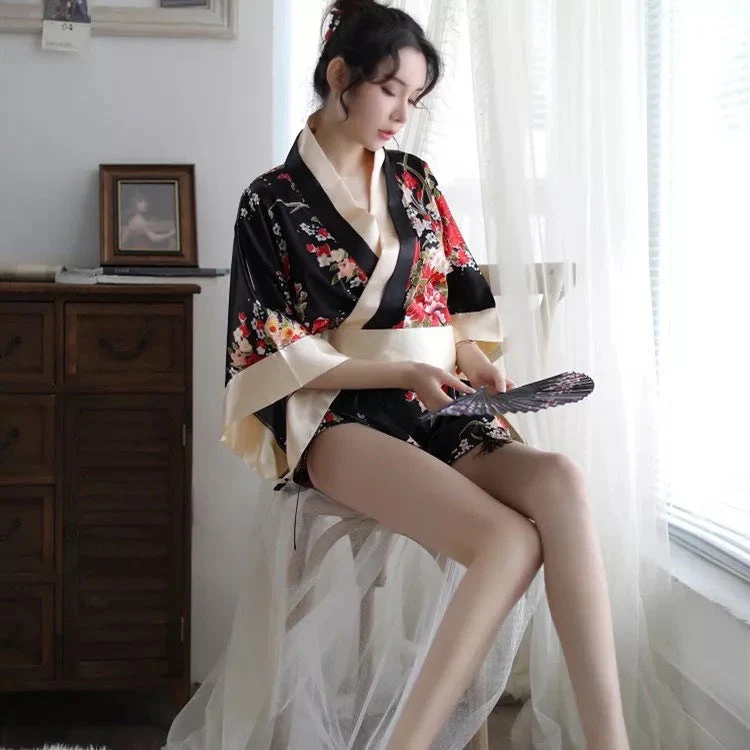 Floral Japanese Kimono Bathrobe in 3 Variations - Image 6