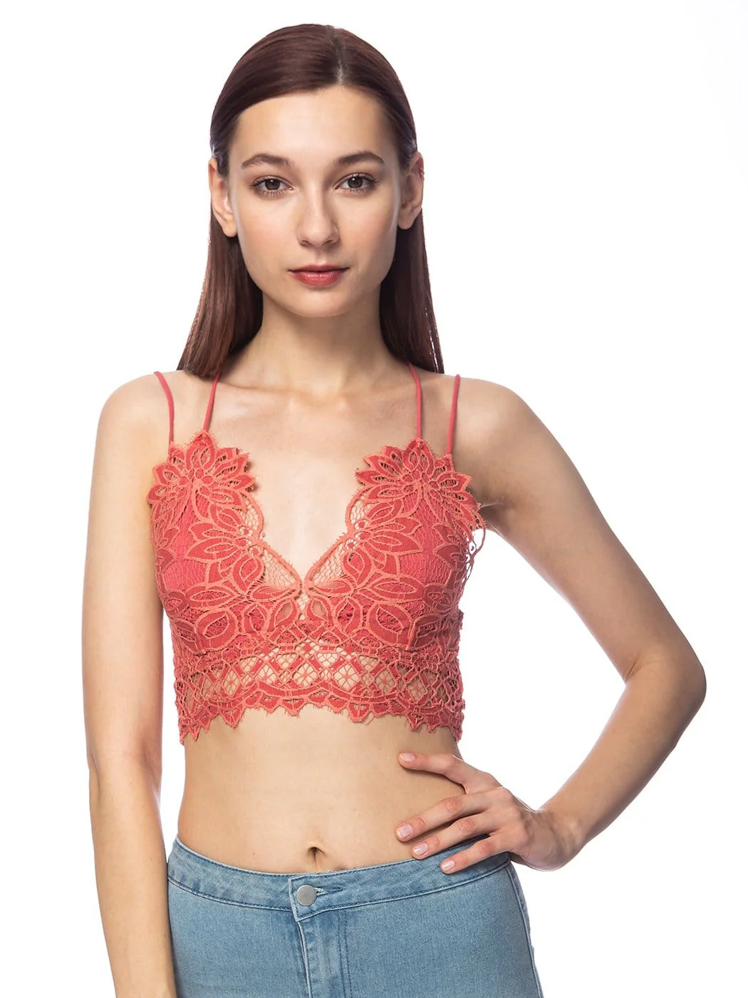 Floral Lace Bralette Crop Top - Image 33