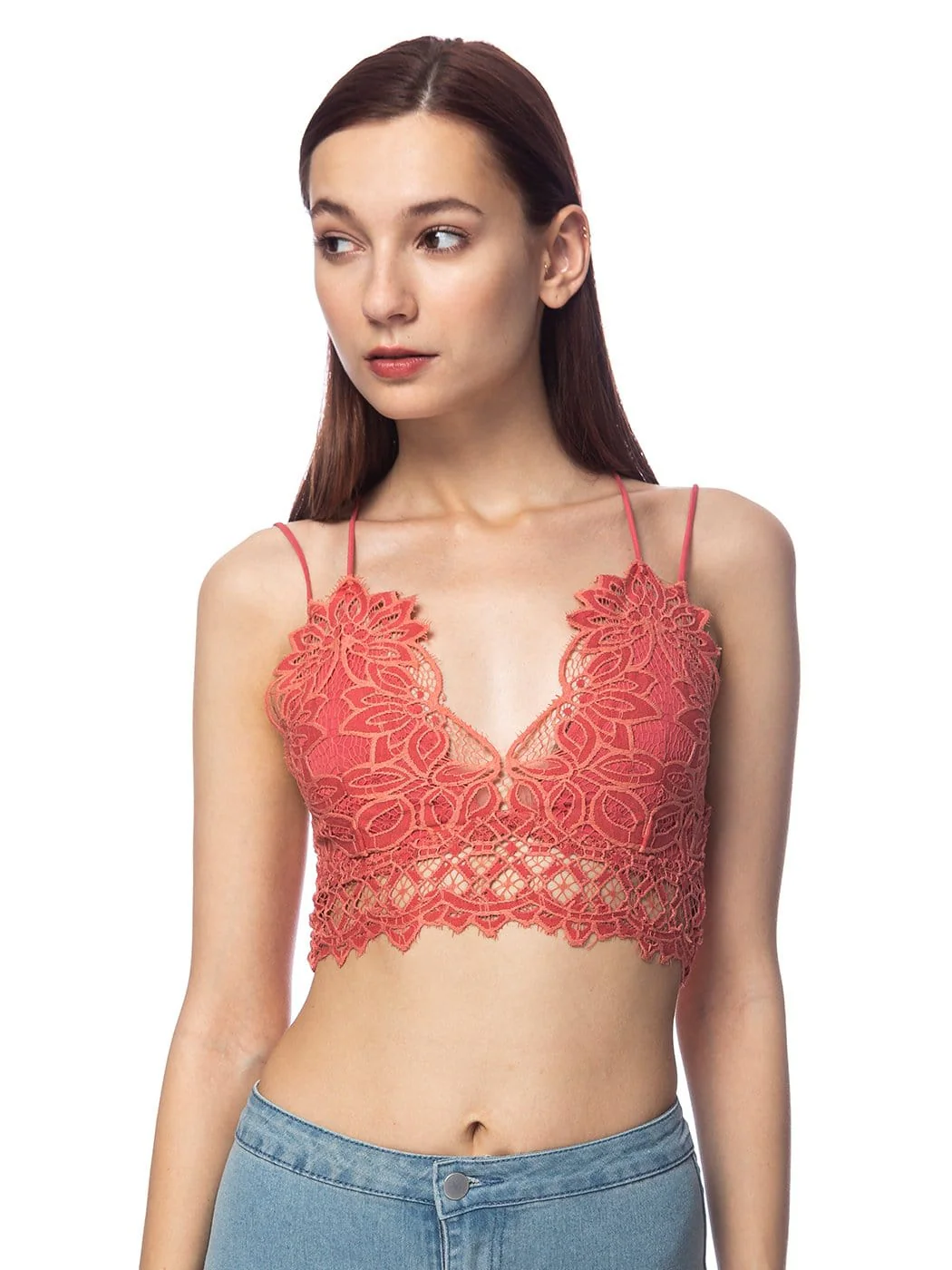 Floral Lace Bralette Crop Top - Image 34