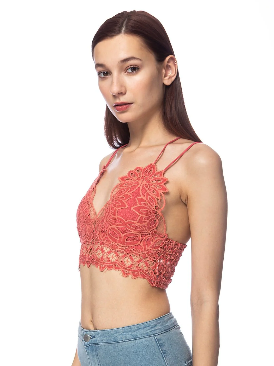 Floral Lace Bralette Crop Top - Image 35