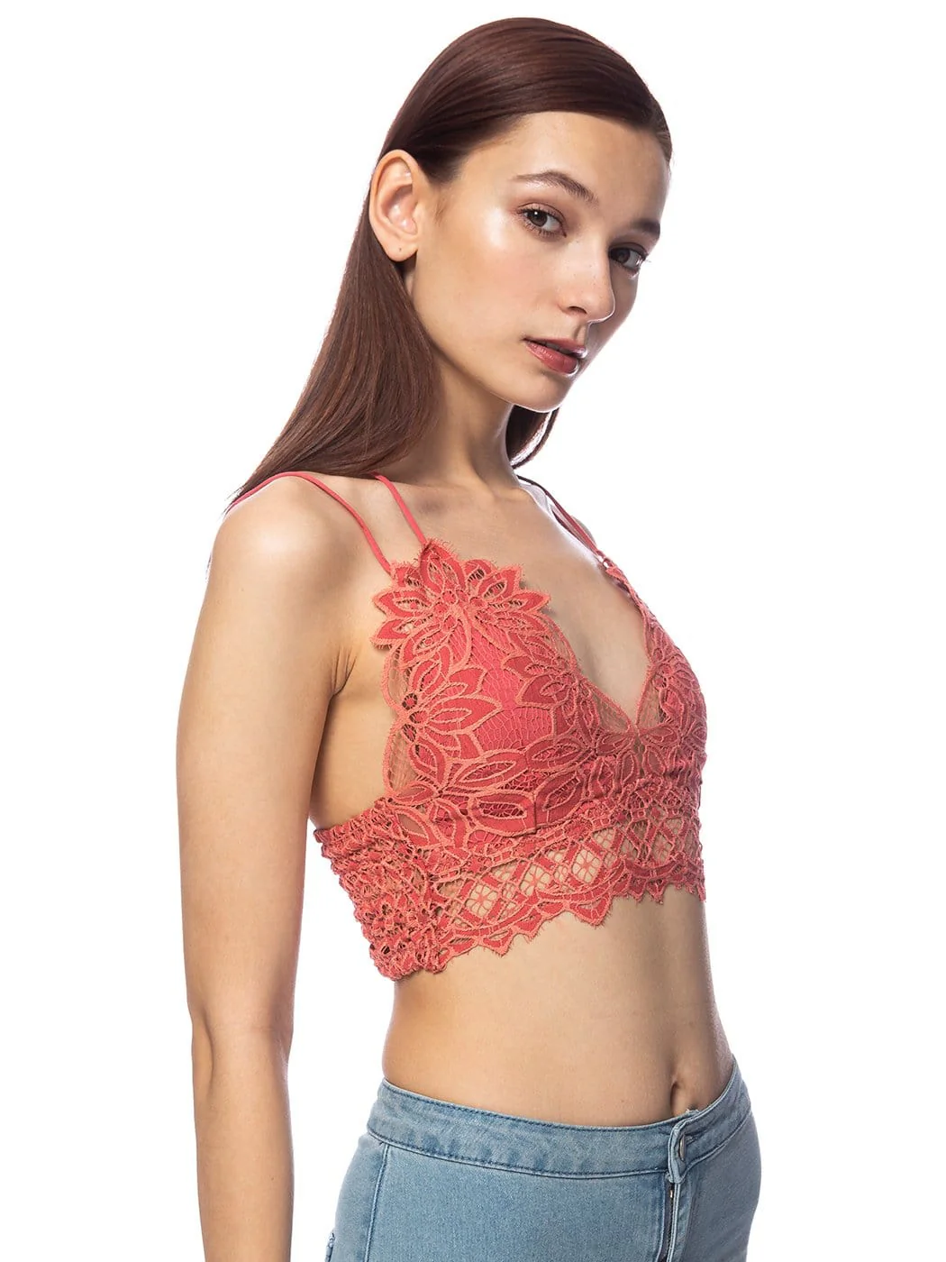 Floral Lace Bralette Crop Top - Image 36