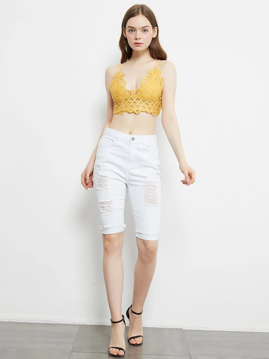 Floral Lace Bralette Crop Top - Image 52