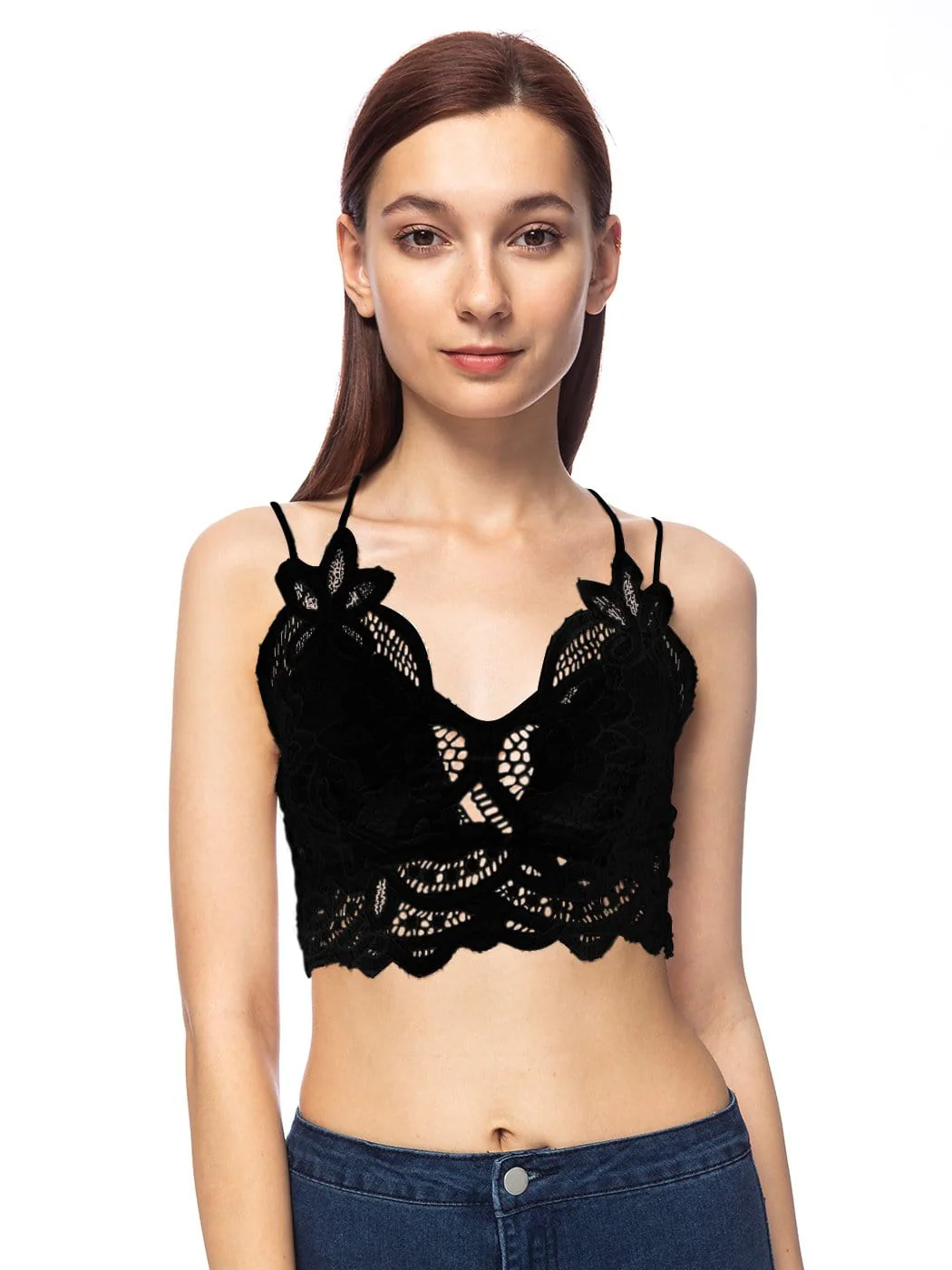 Floral Lace Bralette Crop Top - Image 6
