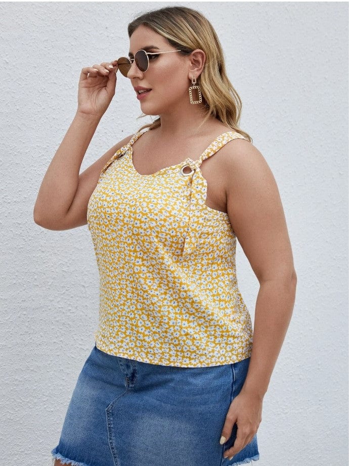 Floral O-Ring Strap Top - Image 3