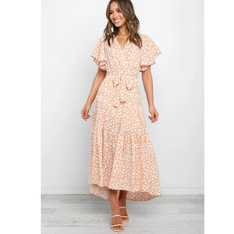 Floral Print Asymmetrical Hem Dress - Image 2