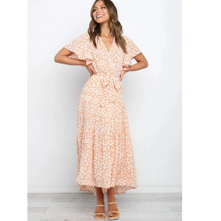 Floral Print Asymmetrical Hem Dress - Image 3