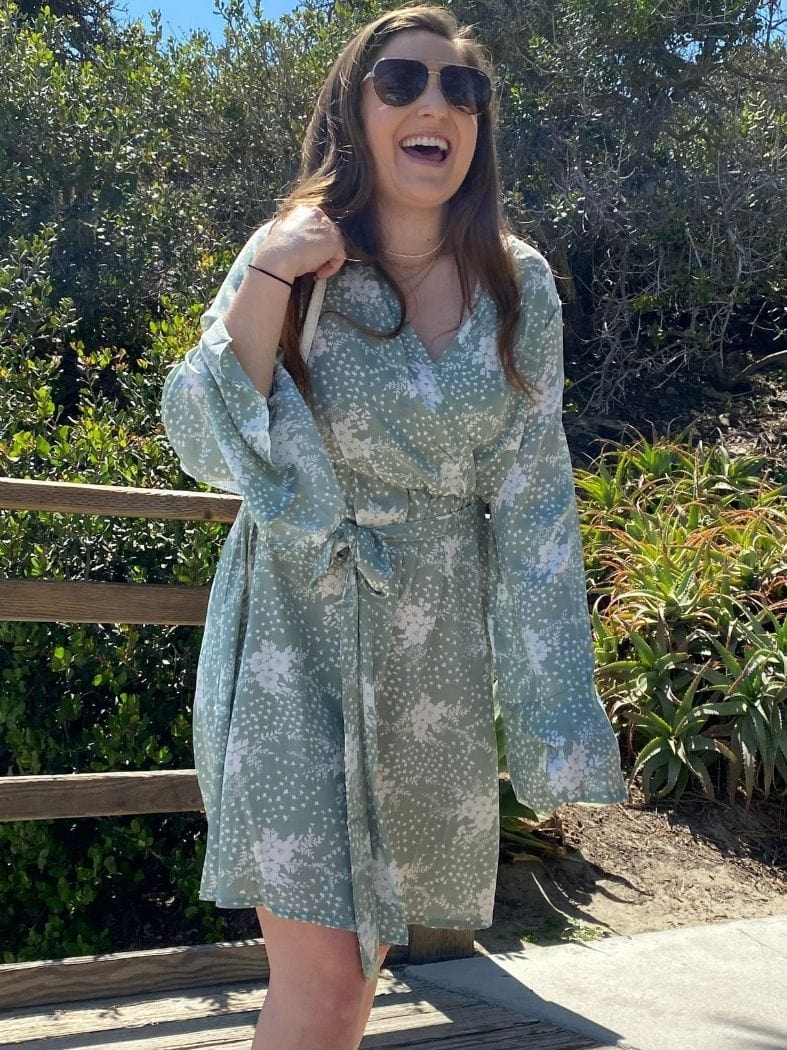 Floral Print Bell Sleeve Dress - Image 2