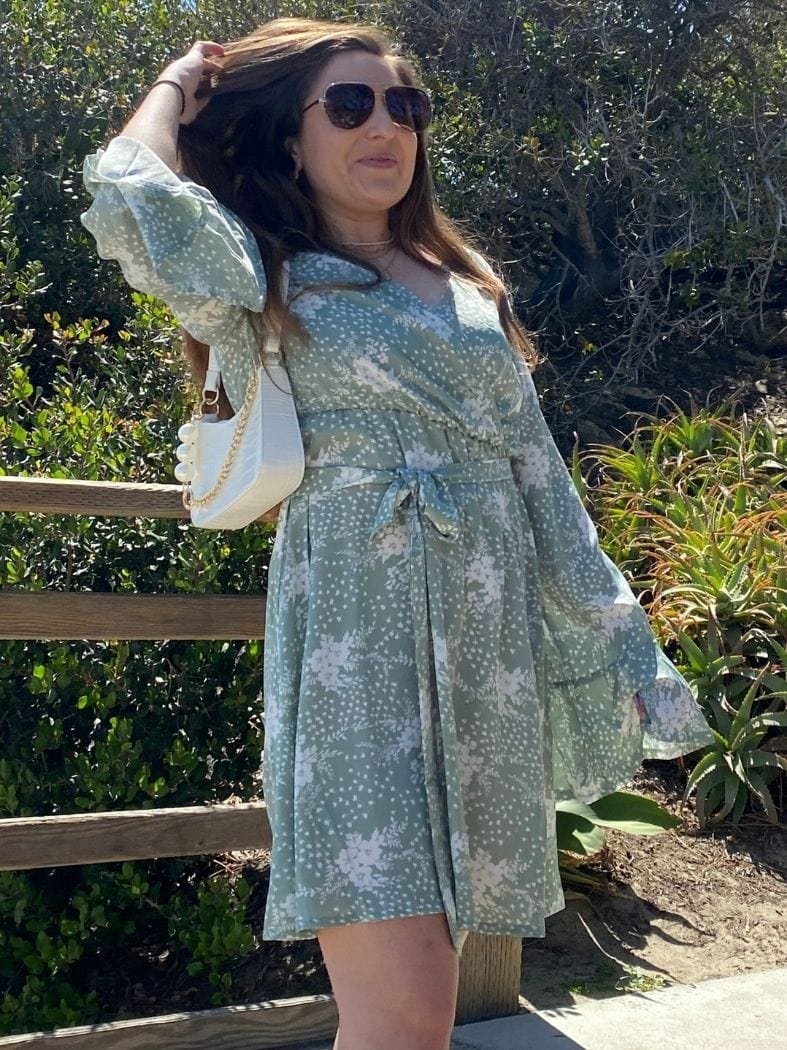 Floral Print Bell Sleeve Dress - Image 3