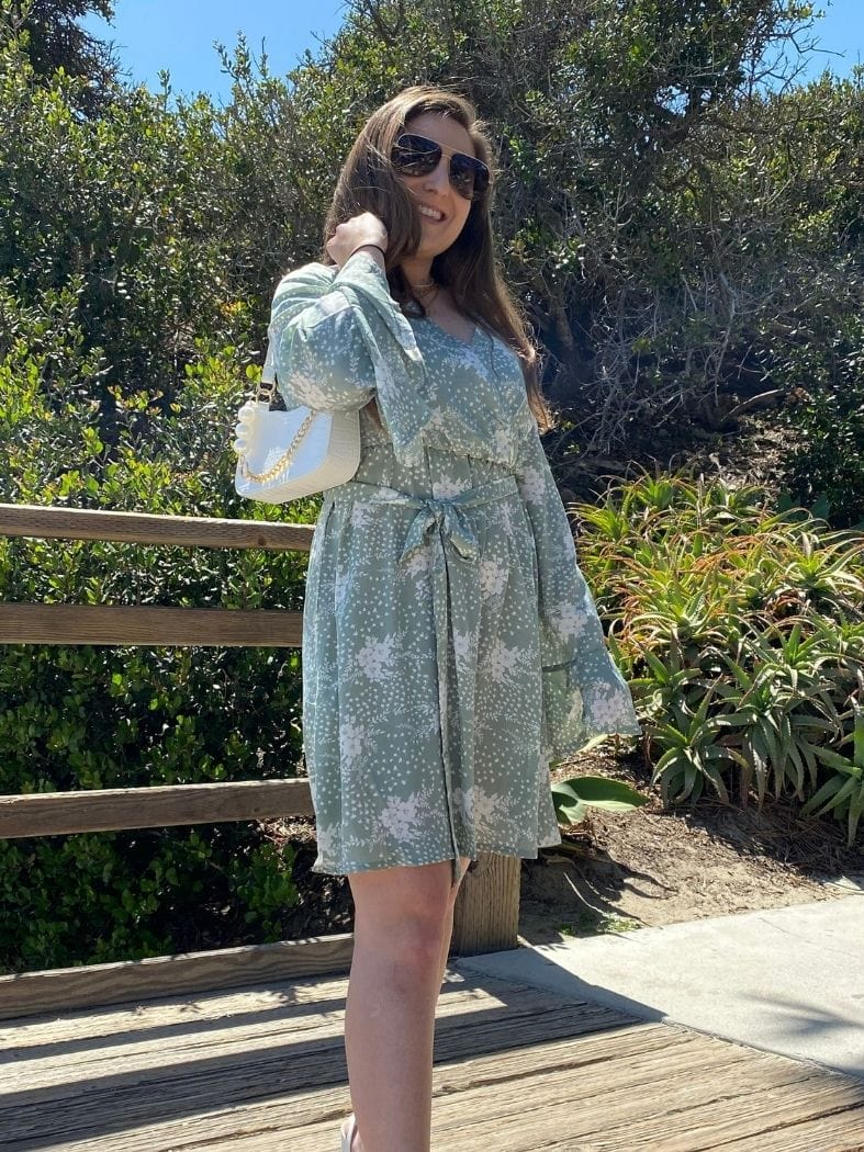 Floral Print Bell Sleeve Dress - Image 4