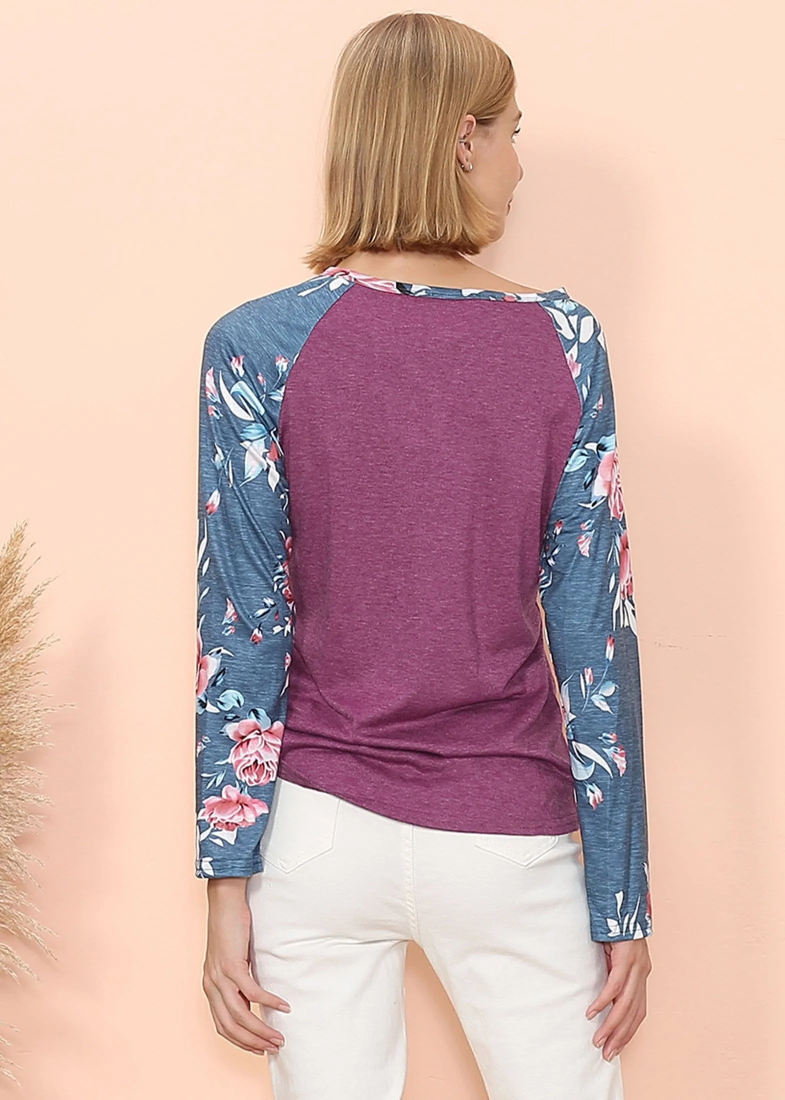 Floral Print Henley Long Sleeve - Image 10