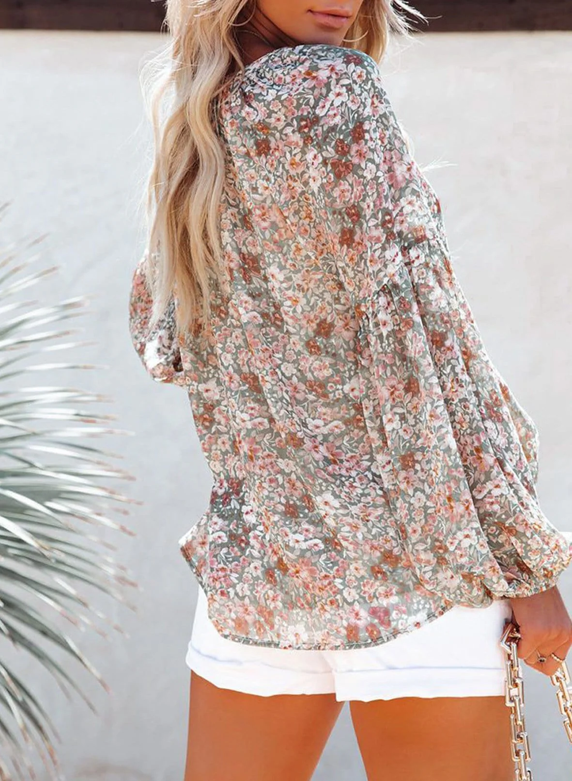 Floral Print Long Sleeve Blouse - Image 17